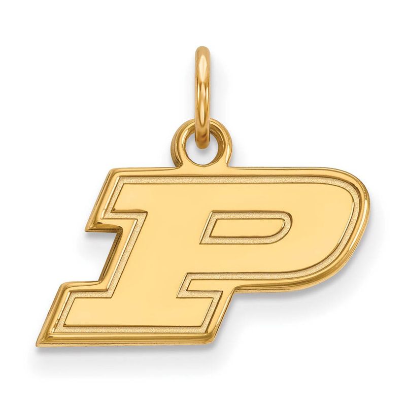 14k Yellow Gold Purdue Xs Initial P Charm Or Pendant